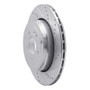 R1 10-16 Hyundai Genesis Coupe Rear Right Drilled & Slotted Silver Brake Rotor