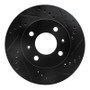 R1 03-06 Dodge Verna (Mexico) Front Right Drilled & Slotted Black Brake Rotor