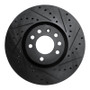 R1 03-11 Cadillac BLS (Mexico) Front Right Drilled & Slotted Black Brake Rotor