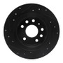 R1 03-11 Cadillac BLS (Mexico) Rear Right Drilled & Slotted Black Brake Rotor