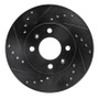 R1 06-12 Dodge Attitude (Mexico) Front Left Drilled & Slotted Black Brake Rotor