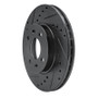 R1 06-12 Dodge Attitude (Mexico) Front Left Drilled & Slotted Black Brake Rotor