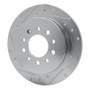 R1 07-08 Hyundai TIBURON Rear Left Drilled & Slotted Silver Brake Rotor