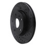 R1 07-19 Suzuki SX4 S-Cross (Mexico) Front Right Drilled & Slotted Black Brake Rotor