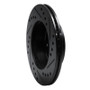 R1 82-83 Honda Accord Hatchback Front Left Drilled & Slotted Black Brake Rotor