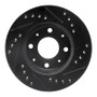 R1 82-83 Honda Accord Hatchback Front Left Drilled & Slotted Black Brake Rotor