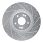 R1 20-25 Hyundai Palisade Front Right Drilled & Slotted Silver Brake Rotor
