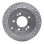 R1 06-09 Hyundai AZERA Rear Left Drilled & Slotted Silver Brake Rotor