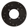 R1 73-79 Honda Civic Front Left Drilled & Slotted Black Brake Rotor