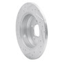 R1 18-23 Genesis G70 Rear Right Drilled & Slotted Silver Brake Rotor