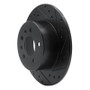 R1 97-08 Chevrolet ASTRA (Mexico) Rear Right Drilled & Slotted Black Brake Rotor