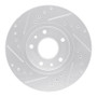 R1 20-25 Nissan SENTRA Front Right Drilled & Slotted Silver Brake Rotor