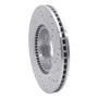 R1 05-24 Hyundai Veloster Front Left Drilled & Slotted Silver Brake Rotor