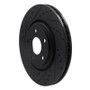 R1 17-20 Acura MDX Front Left Drilled & Slotted Black Brake Rotor