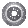 R1 09-10 Kia BORREGO Rear Left Drilled & Slotted Silver Brake Rotor