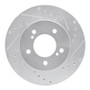 R1 93-02 Mercury Villager Front Right Drilled & Slotted Silver Brake Rotor