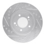 R1 93-02 Mercury Villager Front Right Drilled & Slotted Silver Brake Rotor