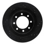 R1 03-08 Dodge Ram 4000 (Mexico) Rear Left Drilled & Slotted Black Brake Rotor