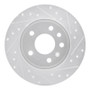 R1 97-08 Chevrolet ASTRA (Mexico) Rear Right Drilled & Slotted Silver Brake Rotor
