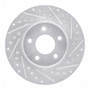 R1 01-07 Buick Rendezvous Front Right Drilled & Slotted Silver Brake Rotor