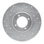 R1 62-80 MG MGB Front Left Drilled & Slotted Silver Brake Rotor
