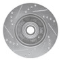 R1 82-87 Volvo 740 Front Right Drilled & Slotted Silver Brake Rotor