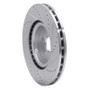 R1 03-25 Subaru BRZ Front Left Drilled & Slotted Silver Brake Rotor