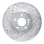 R1 19-26 Mercedes-Benz A220 Front Left Drilled & Slotted Silver Brake Rotor