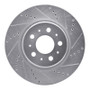 R1 17-25 Tesla Model 3 Front Right Drilled & Slotted Silver Brake Rotor