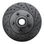 R1 80-83 Ford F-100 Front Right Drilled & Slotted Black Brake Rotor