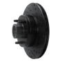 R1 80-83 Ford F-100 Front Right Drilled & Slotted Black Brake Rotor