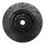 R1 80-83 Ford F-100 Front Right Drilled & Slotted Black Brake Rotor
