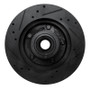R1 94-99 Dodge Ramcharger (Mexico) Front Right Drilled & Slotted Black Brake Rotor