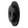 R1 07-12 Ford Edge Rear Left Drilled & Slotted Black Brake Rotor