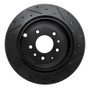 R1 07-12 Ford Edge Rear Left Drilled & Slotted Black Brake Rotor