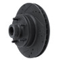 R1 73-73 Ford Gran Torino Front Left Drilled & Slotted Black Brake Rotor
