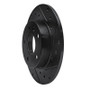 R1 02-08 Chevrolet ASTRA (Mexico) Rear Right Drilled & Slotted Black Brake Rotor