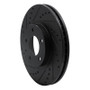 R1 01-02 Mazda Millenia Front Left Drilled & Slotted Black Brake Rotor