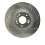 R1 11-17 Genesis G80 Front Right Drilled & Slotted Silver Brake Rotor