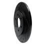 R1 06-06 Buick TERRAZA Rear Left Drilled & Slotted Black Brake Rotor