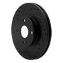 R1 99-03 Mazda Protege Front Left Drilled & Slotted Black Brake Rotor