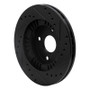 R1 99-03 Mazda Protege Front Left Drilled & Slotted Black Brake Rotor