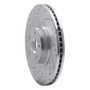 R1 11-17 Genesis G80 Front Left Drilled & Slotted Silver Brake Rotor