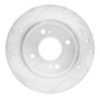 R1 90-06 Infiniti G20 Rear Right Drilled & Slotted Silver Brake Rotor