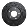 R1 93-95 Mazda RX-7 Rear Left Drilled & Slotted Black Brake Rotor