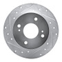 R1 90-06 Infiniti G20 Rear Left Drilled & Slotted Silver Brake Rotor