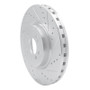R1 12-18 Mercedes-Benz ML250 Front Right Drilled & Slotted Silver Brake Rotor