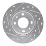 R1 81-83 Renault Fuego Front Right Drilled & Slotted Silver Brake Rotor