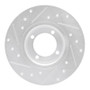 R1 67-74 Opel Manta Front Right Drilled & Slotted Silver Brake Rotor