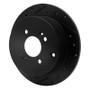 R1 06-12 Dodge Attitude (Mexico) Rear Left Drilled & Slotted Black Brake Rotor